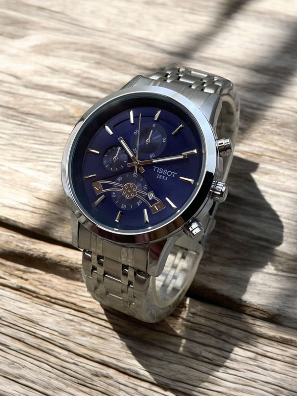 Tissot 1853 Chronograph Men’s Watch – Royal Blue Dial | Full Stainless Steel Bracelet